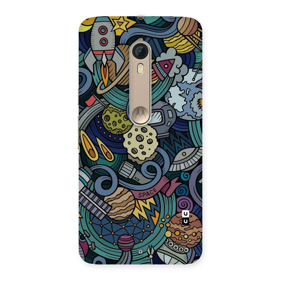 Space Pattern Blue Back Case for Motorola Moto X Style