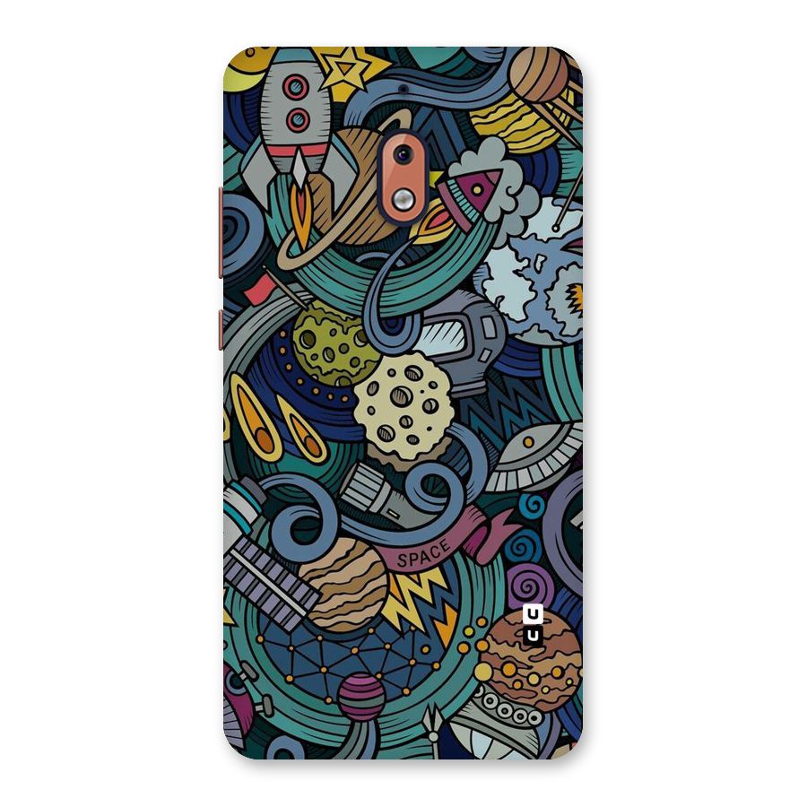 Space Pattern Blue Back Case for Nokia 2.1
