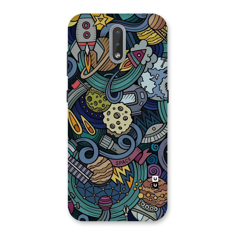 Space Pattern Blue Back Case for Nokia 2.3