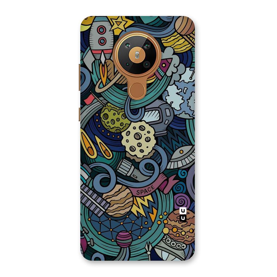 Space Pattern Blue Back Case for Nokia 5.3