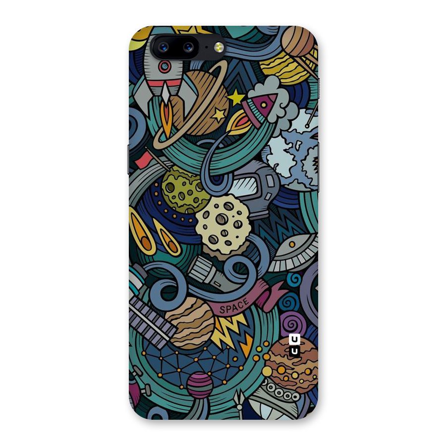 Space Pattern Blue Back Case for OnePlus 5