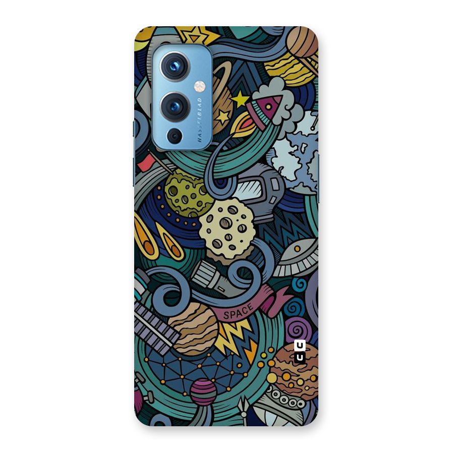 Space Pattern Blue Back Case for OnePlus 9