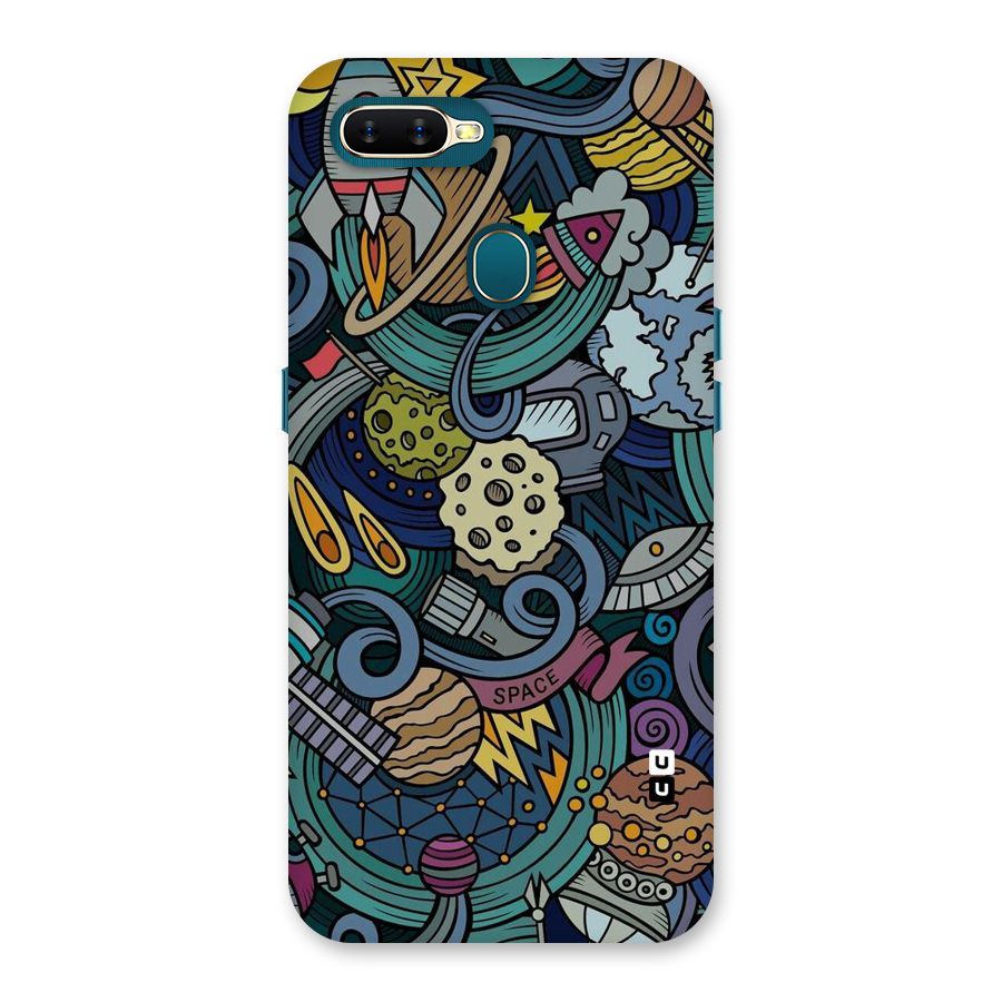Space Pattern Blue Back Case for Oppo A11k