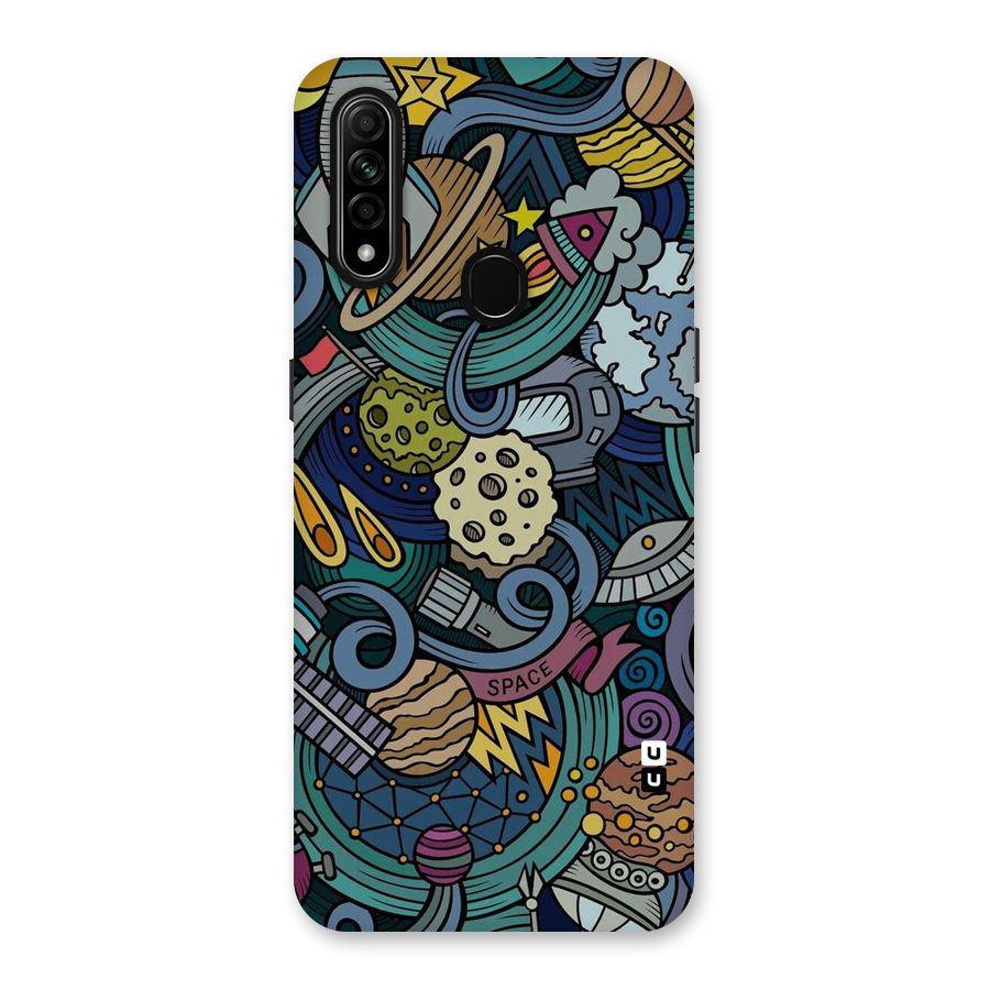 Space Pattern Blue Back Case for Oppo A31