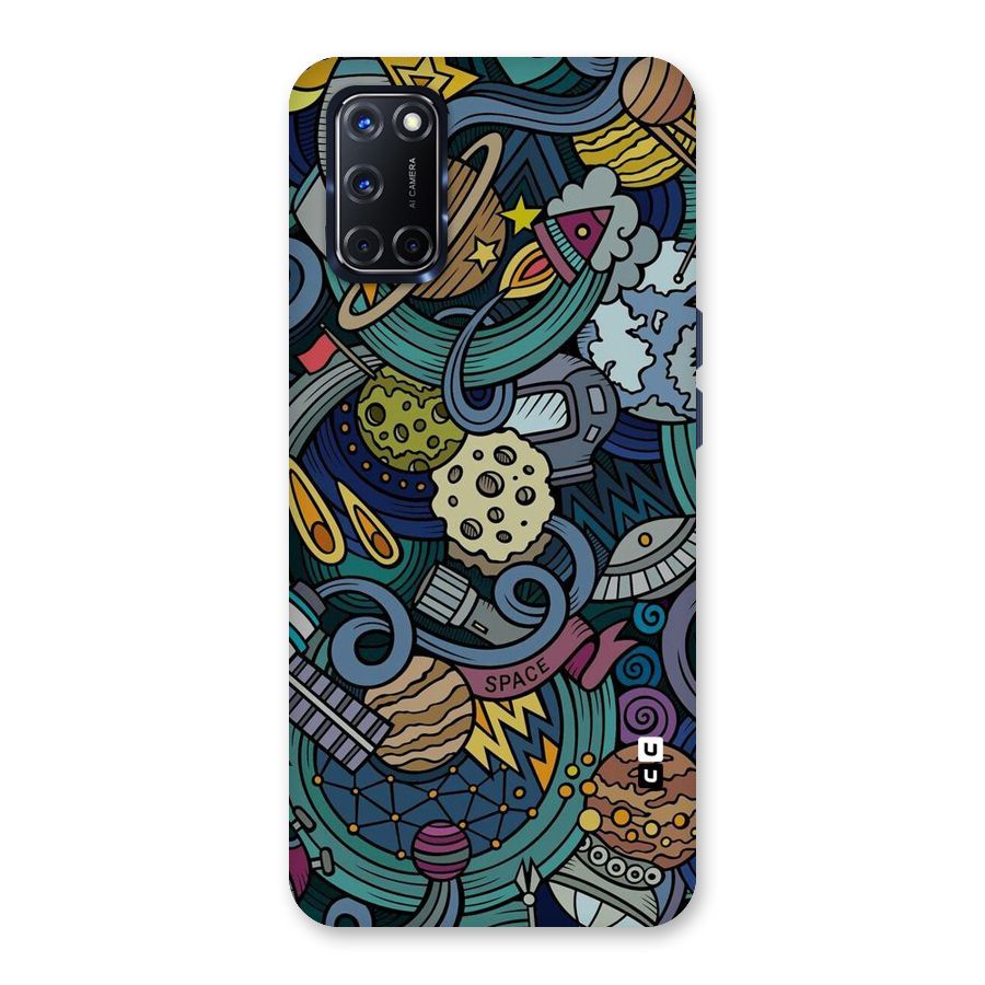 Space Pattern Blue Back Case for Oppo A52