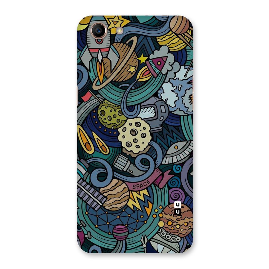 Space Pattern Blue Back Case for Oppo A83 (2018)