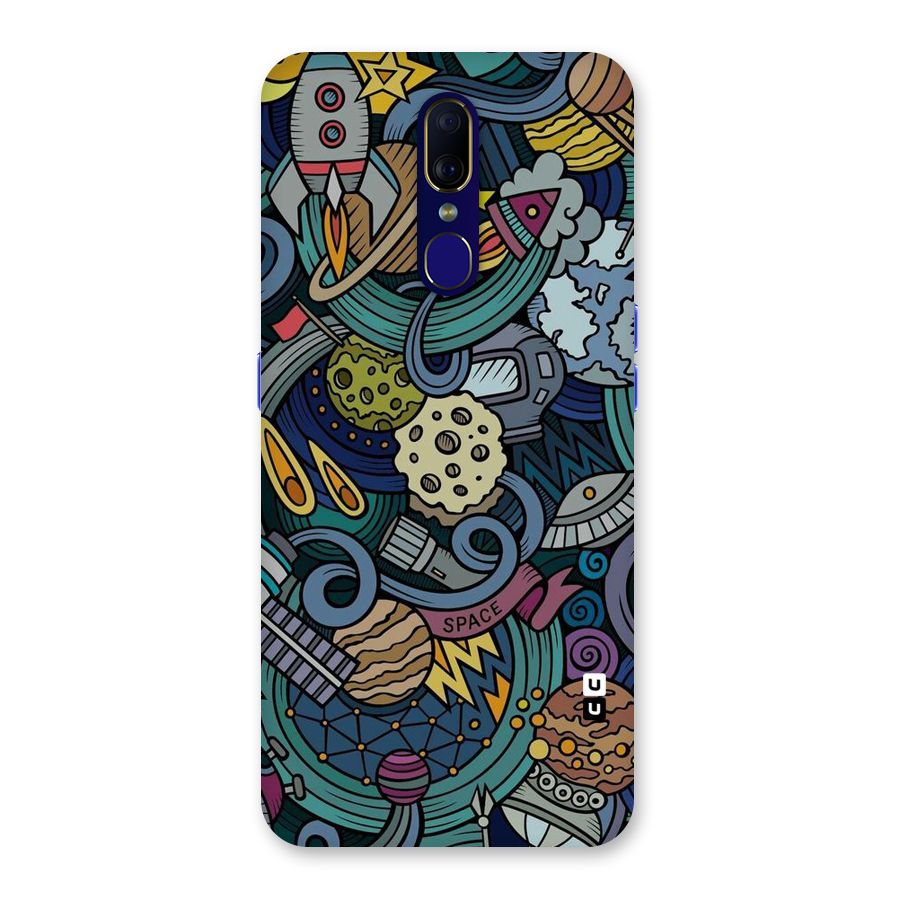 Space Pattern Blue Back Case for Oppo F11