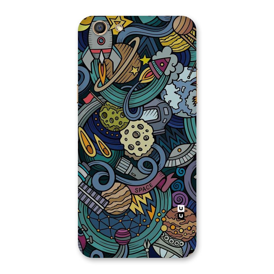 Space Pattern Blue Back Case for Oppo F3