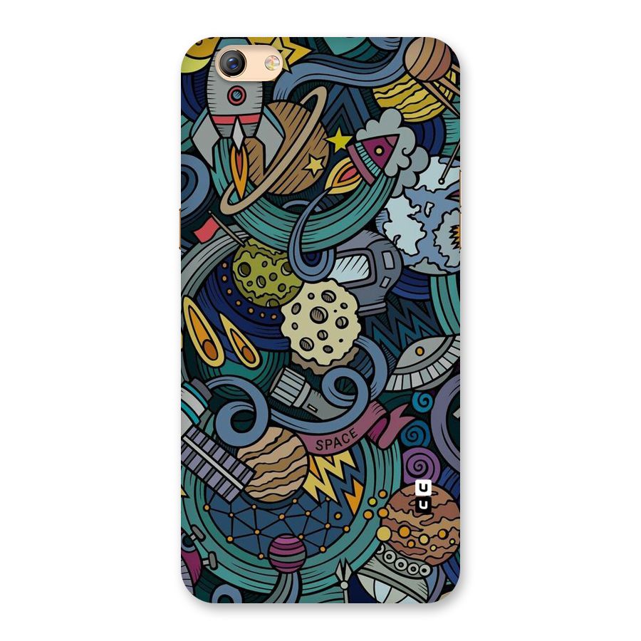 Space Pattern Blue Back Case for Oppo F3 Plus