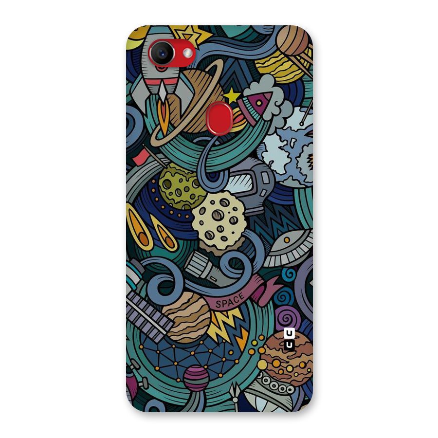 Space Pattern Blue Back Case for Oppo F7