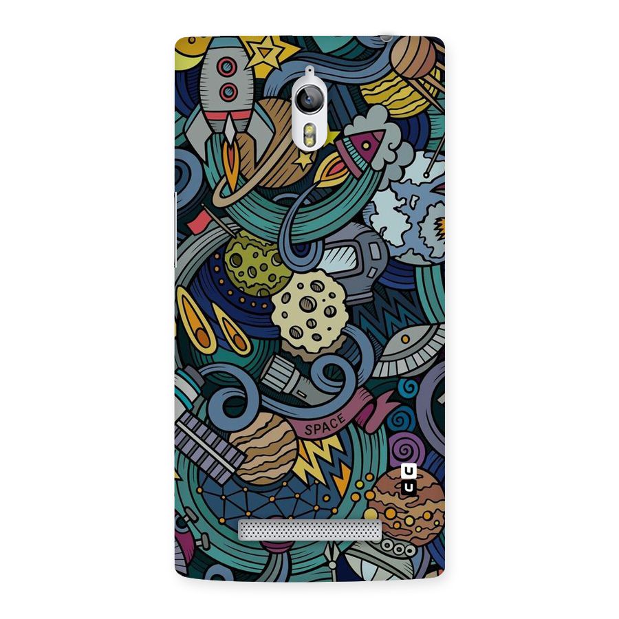 Space Pattern Blue Back Case for Oppo Find 7