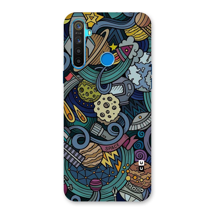 Space Pattern Blue Back Case for Realme 5