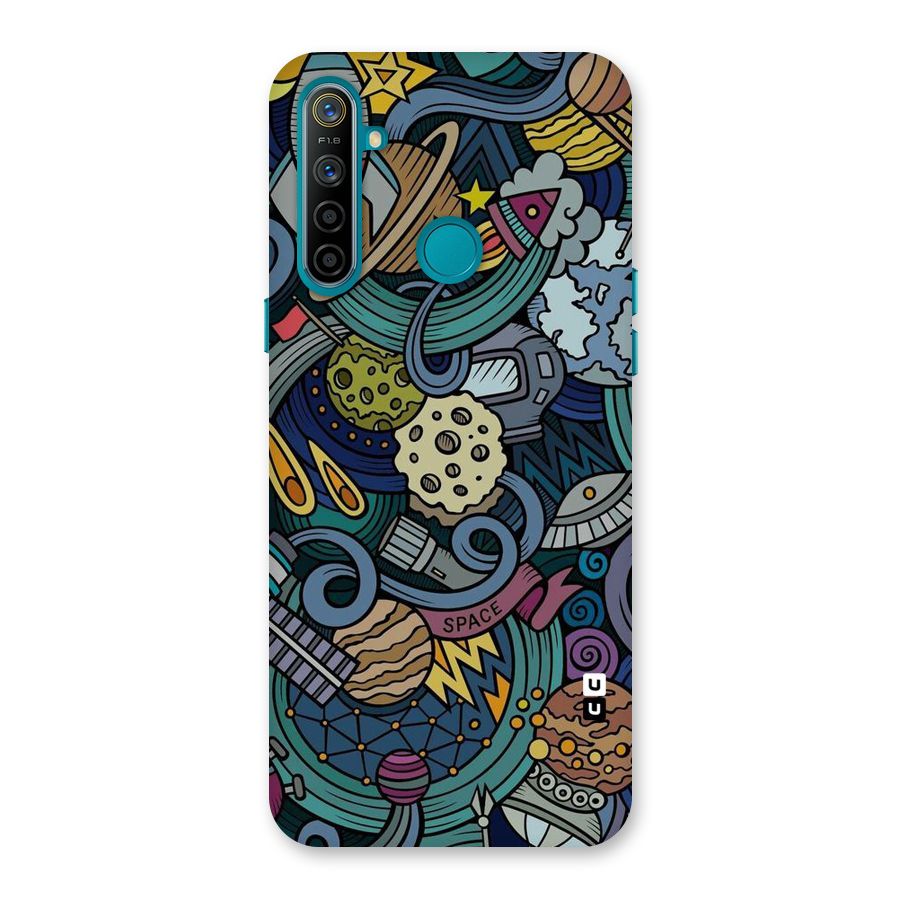 Space Pattern Blue Back Case for Realme 5i