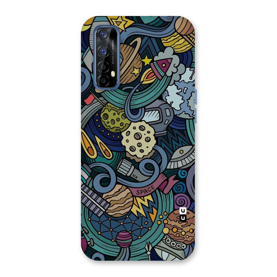Space Pattern Blue Back Case for Realme 7