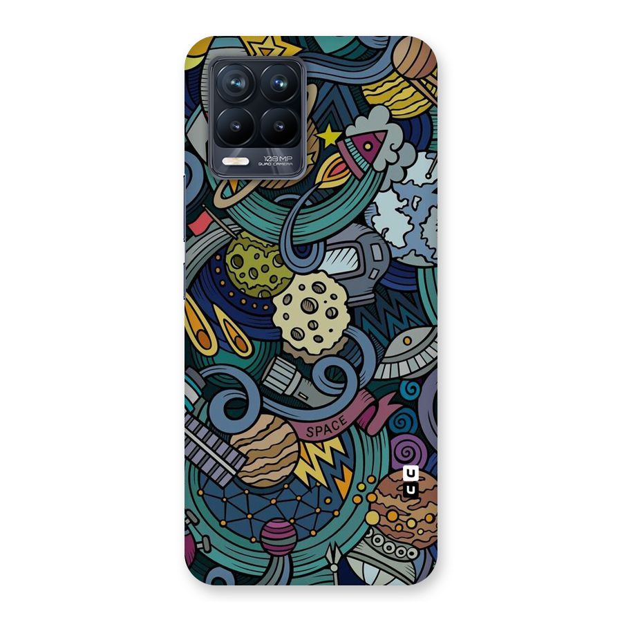 Space Pattern Blue Back Case for Realme 8 Pro