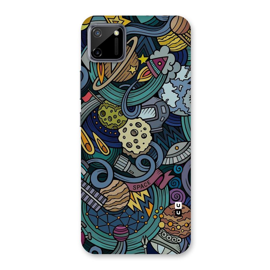 Space Pattern Blue Back Case for Realme C11