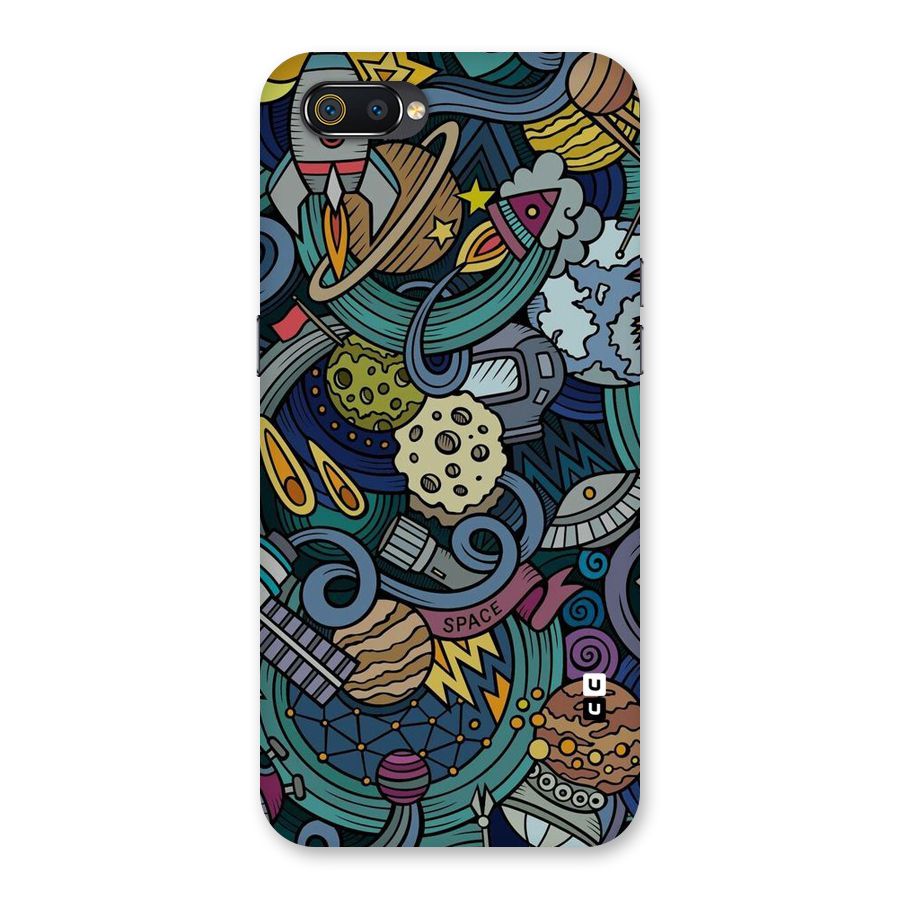 Space Pattern Blue Back Case for Realme C2