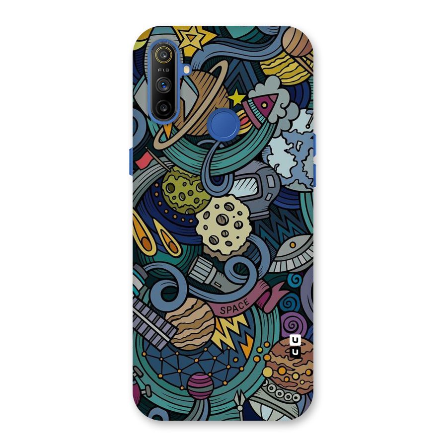 Space Pattern Blue Back Case for Realme Narzo 10A