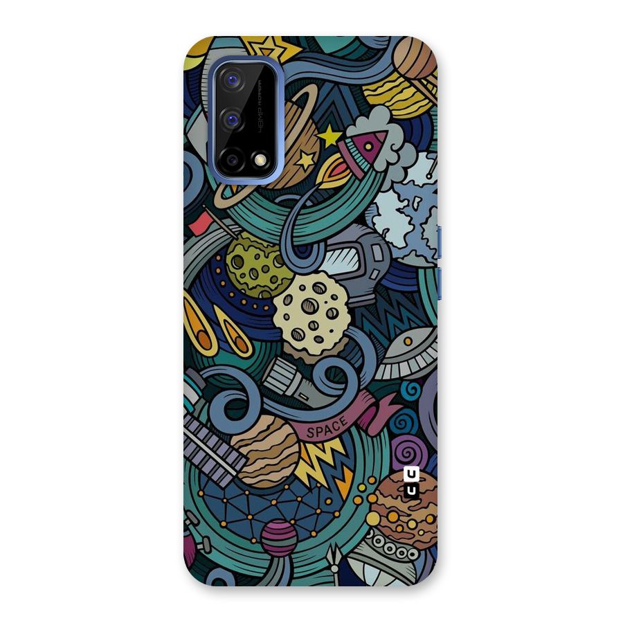 Space Pattern Blue Back Case for Realme Narzo 30 Pro