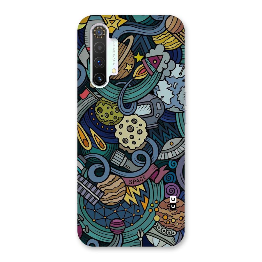 Space Pattern Blue Back Case for Realme X3
