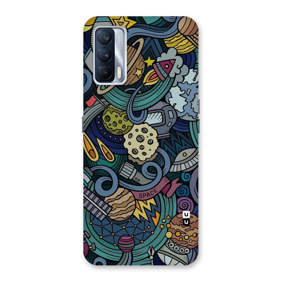 Space Pattern Blue Back Case for Realme X7