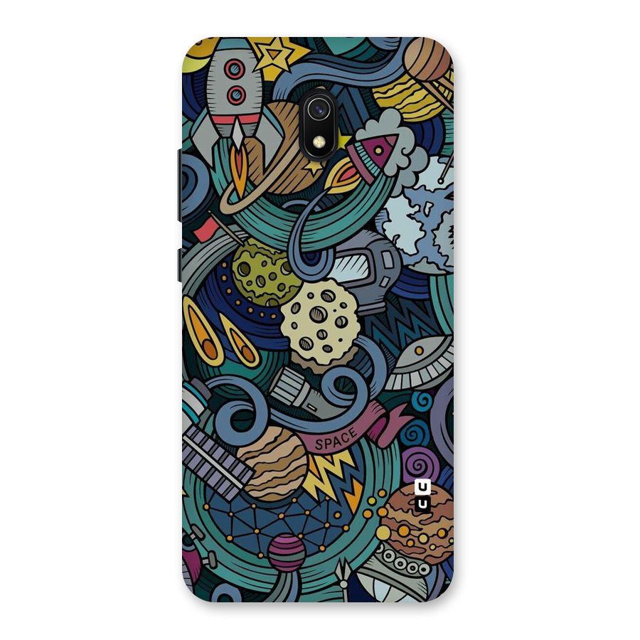 Space Pattern Blue Back Case for Redmi 8A
