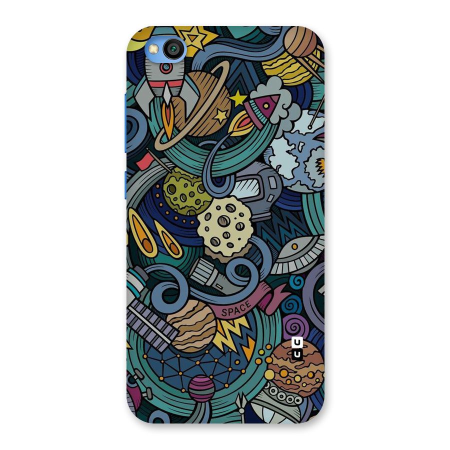 Space Pattern Blue Back Case for Redmi Go