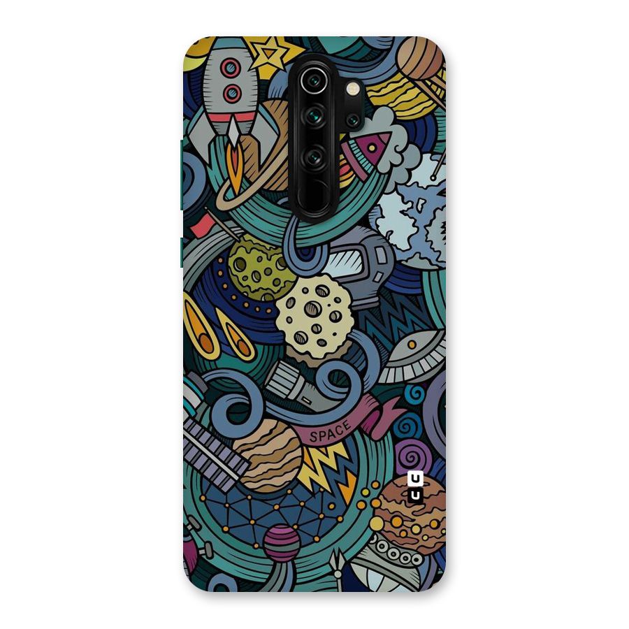 Space Pattern Blue Back Case for Redmi Note 8 Pro