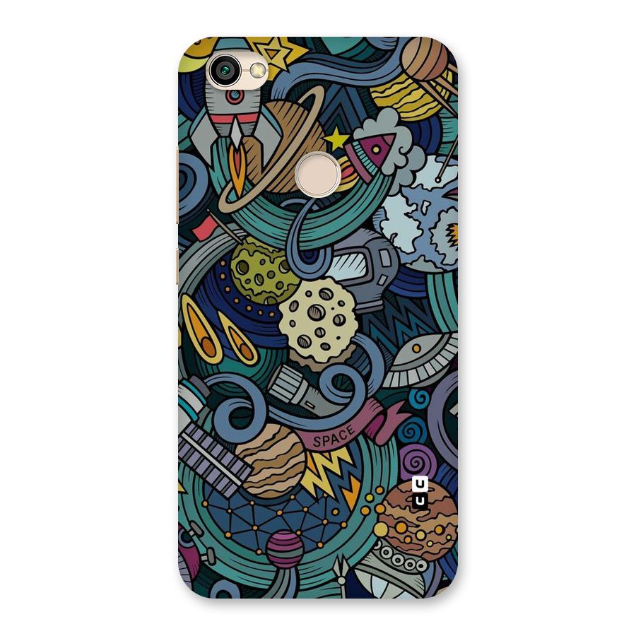 Space Pattern Blue Back Case for Redmi Y1 2017