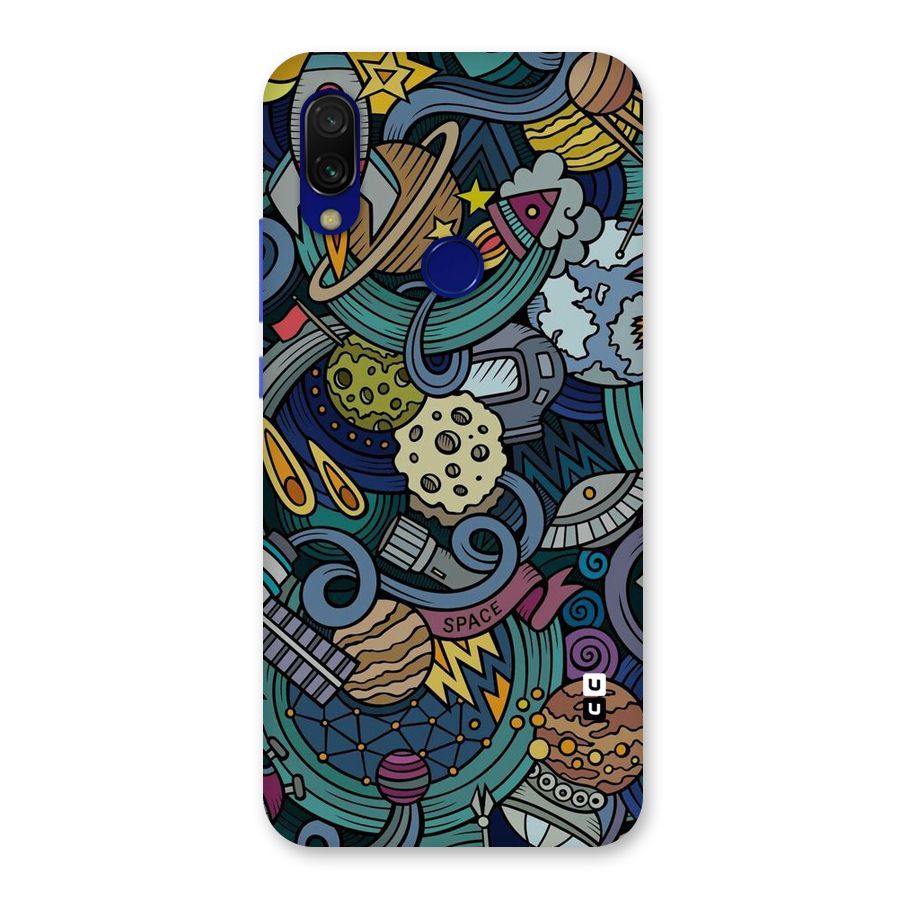 Space Pattern Blue Back Case for Redmi Y3