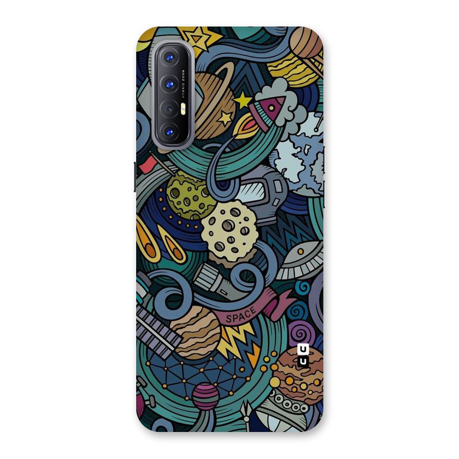 Space Pattern Blue Back Case for Reno3 Pro