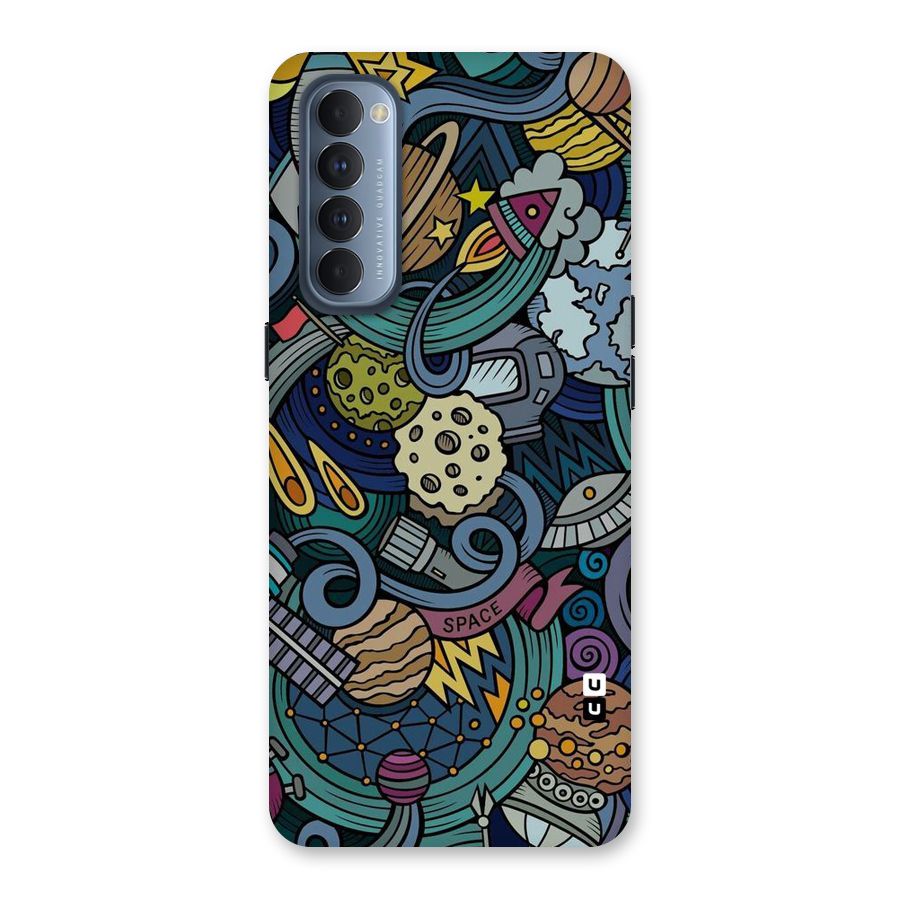 Space Pattern Blue Back Case for Reno4 Pro