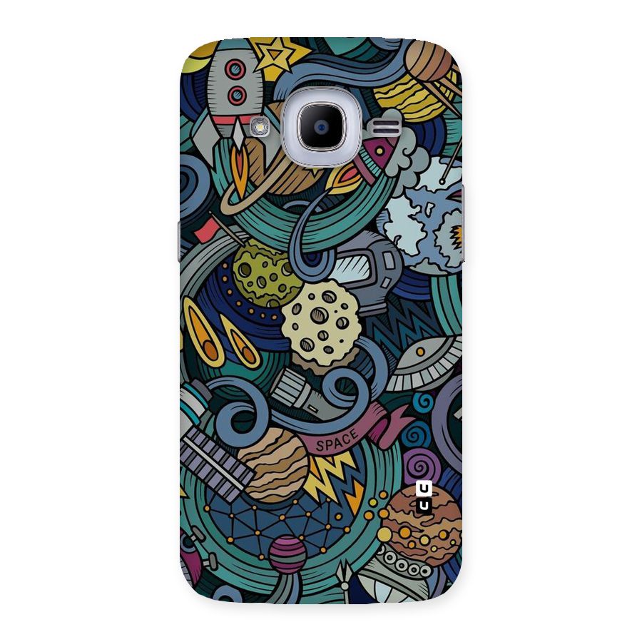 Space Pattern Blue Back Case for Samsung Galaxy J2 2016