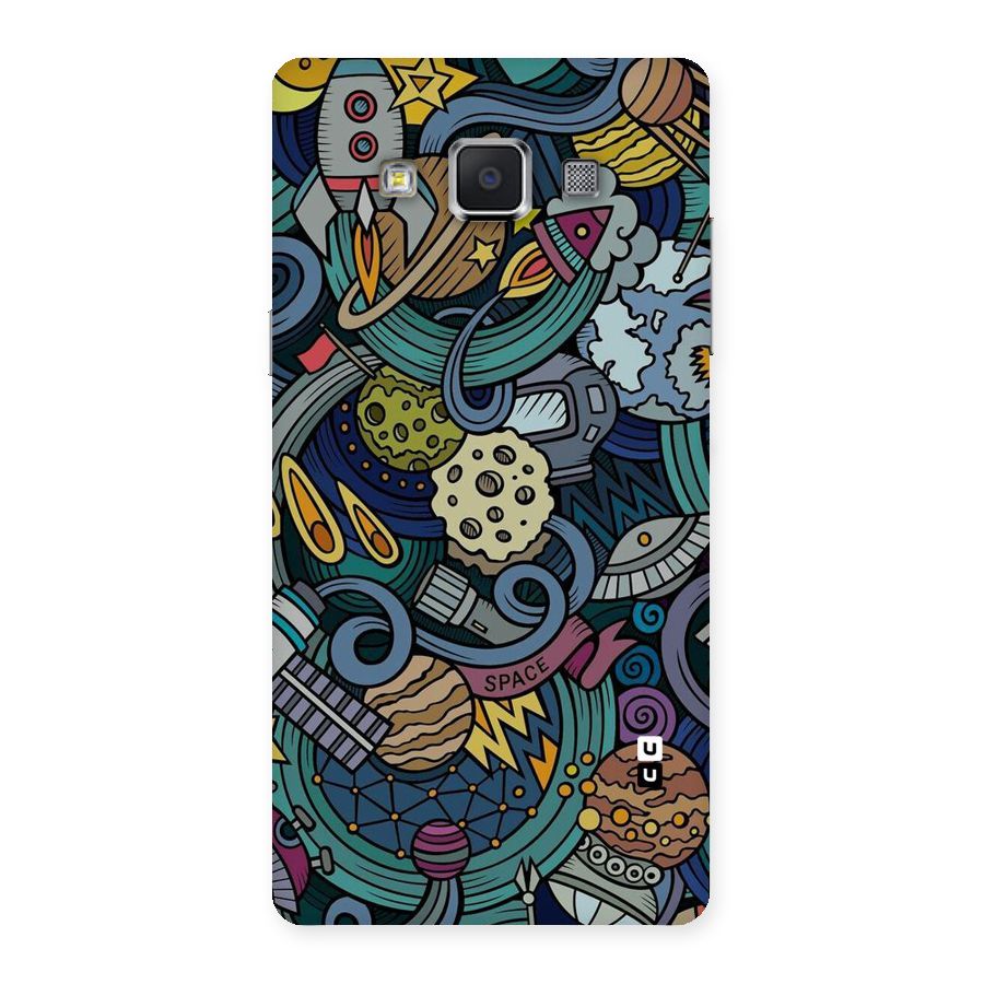 Space Pattern Blue Back Case for Samsung Galaxy A5