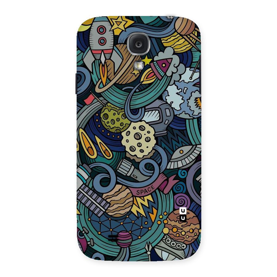 Space Pattern Blue Back Case for Samsung Galaxy S4