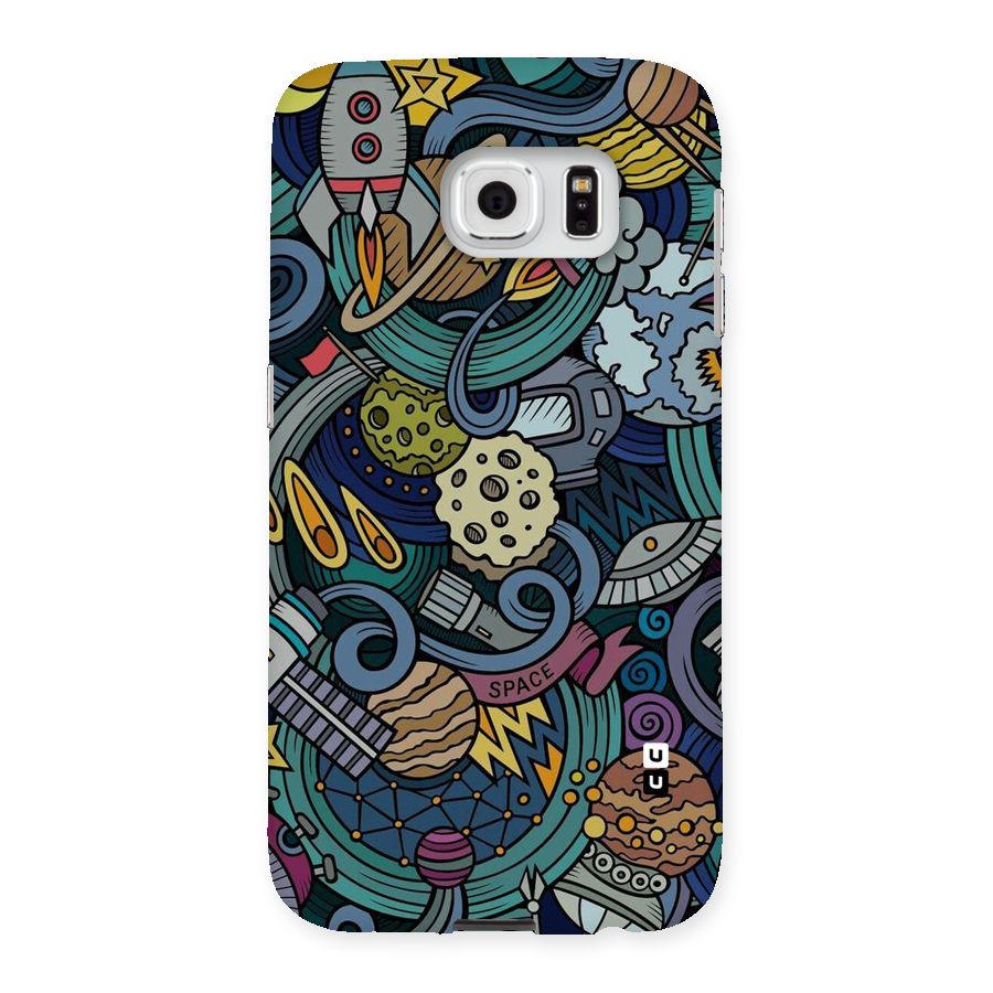 Space Pattern Blue Back Case for Samsung Galaxy S6