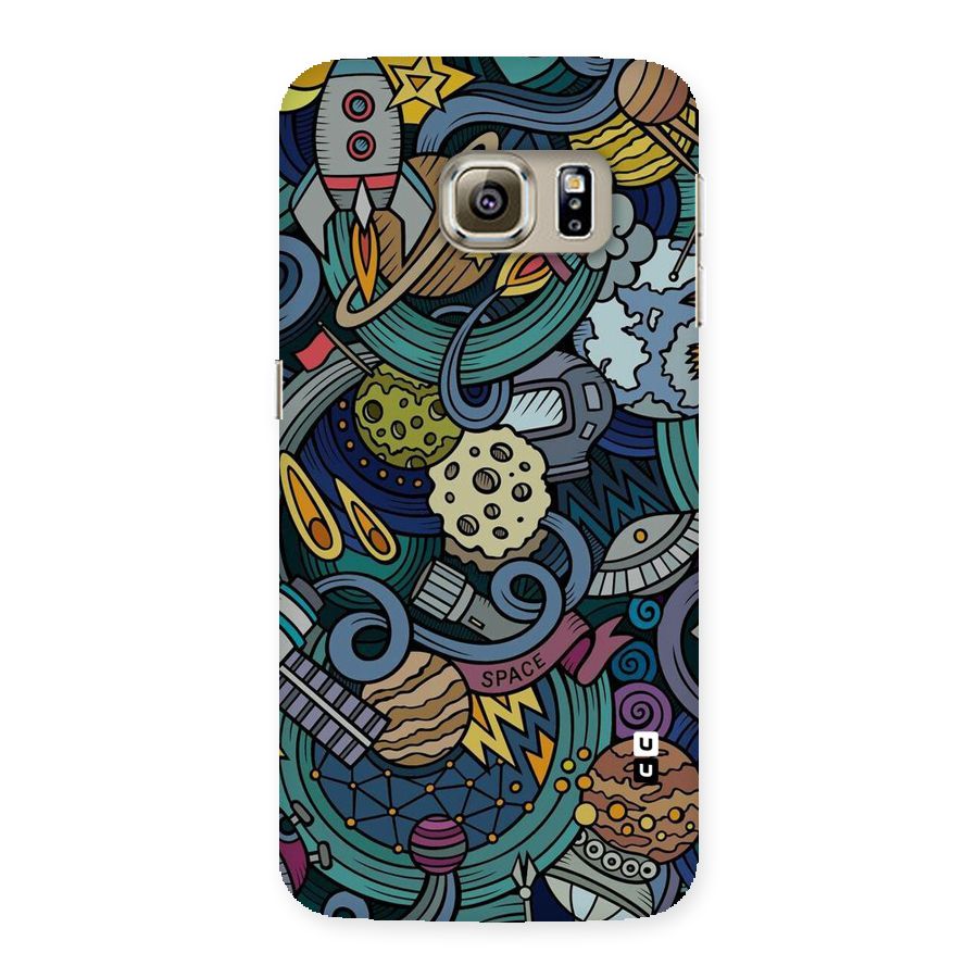 Space Pattern Blue Back Case for Samsung Galaxy S6 Edge
