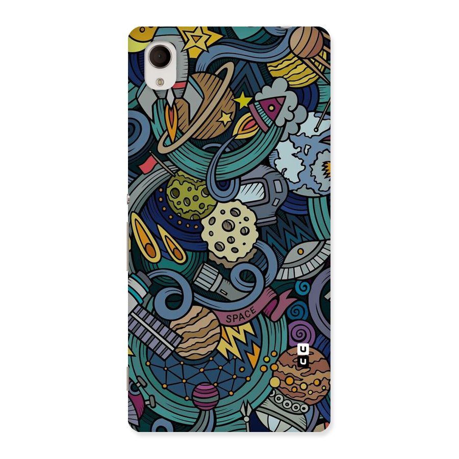 Space Pattern Blue Back Case for Sony Xperia M4