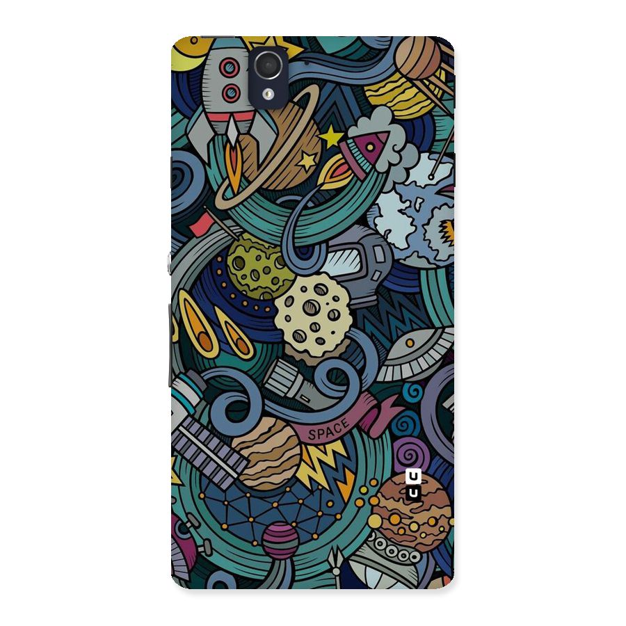 Space Pattern Blue Back Case for Sony Xperia Z