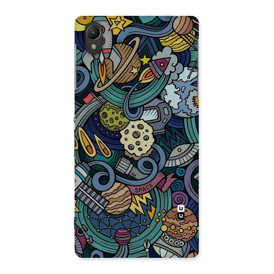 Space Pattern Blue Back Case for Sony Xperia Z2