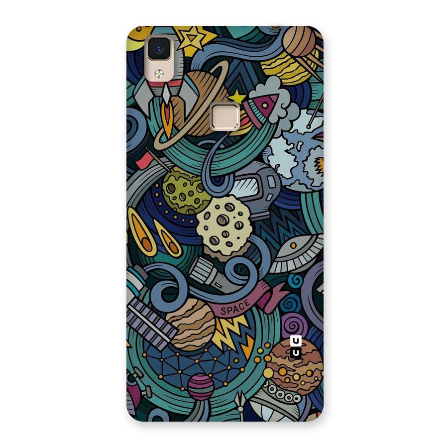 Space Pattern Blue Back Case for V3 Max