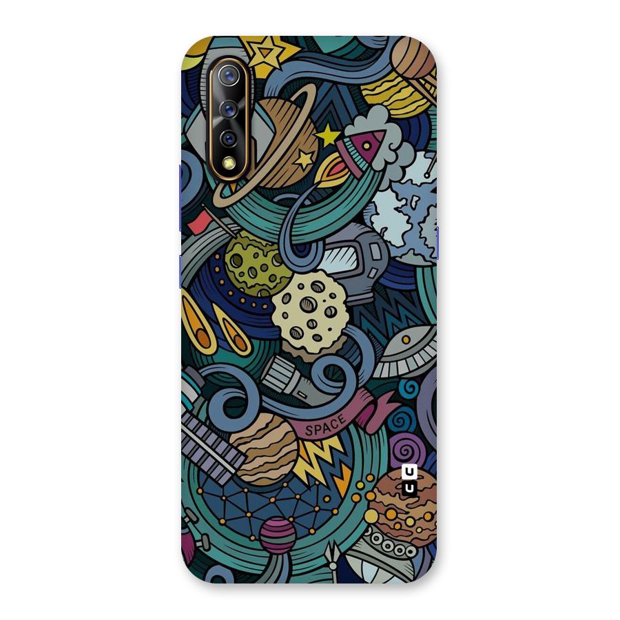 Space Pattern Blue Back Case for Vivo S1