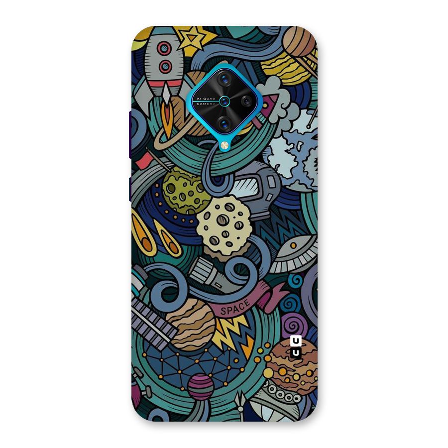 Space Pattern Blue Back Case for Vivo S1 Pro