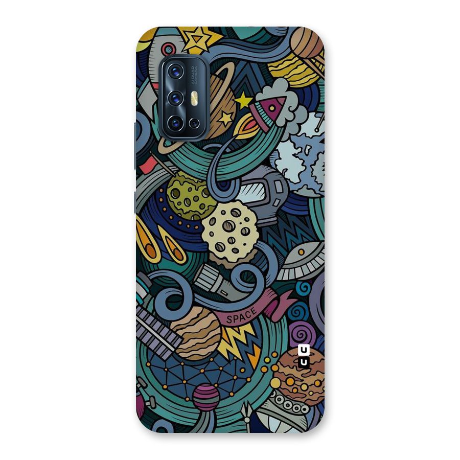Space Pattern Blue Back Case for Vivo V17