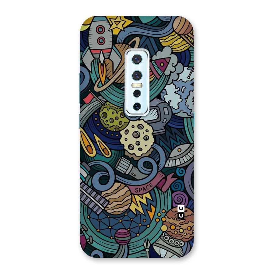 Space Pattern Blue Back Case for Vivo V17 Pro