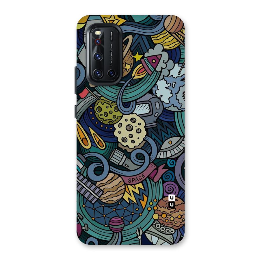 Space Pattern Blue Back Case for Vivo V19