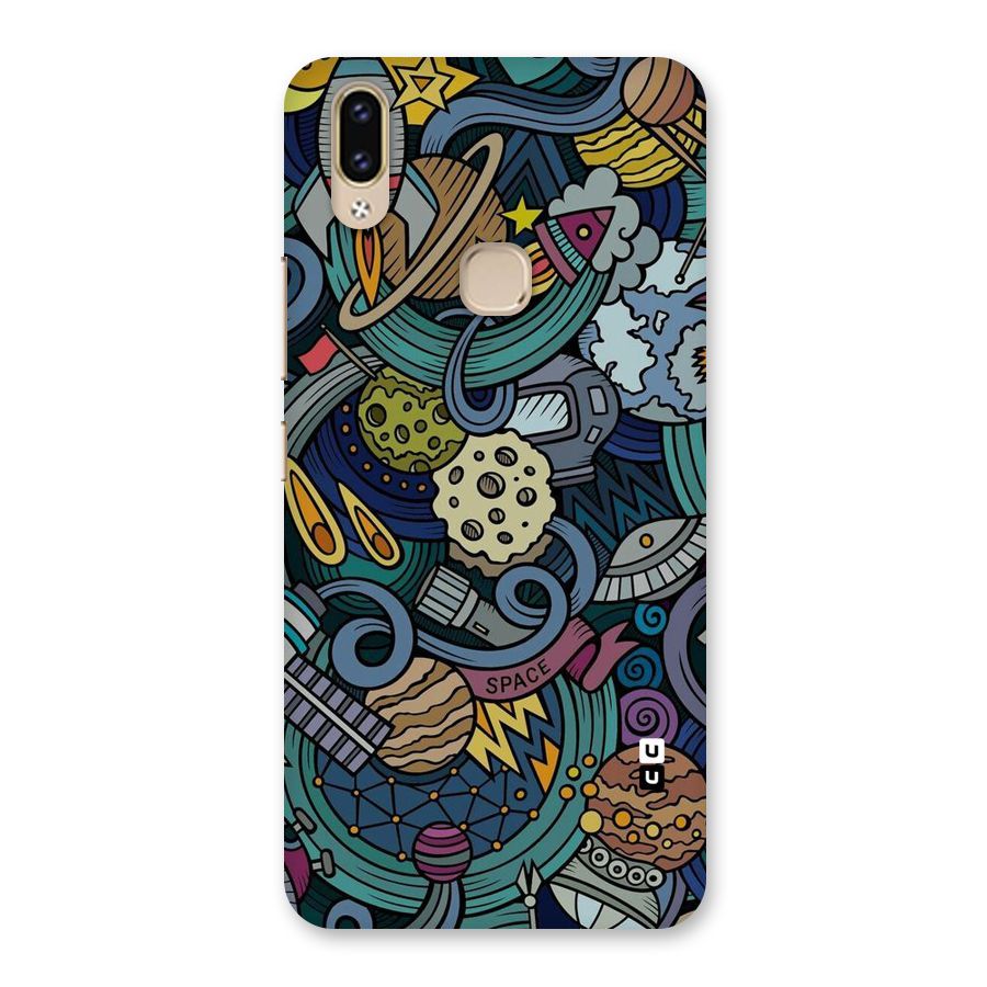 Space Pattern Blue Back Case for Vivo V9 Youth