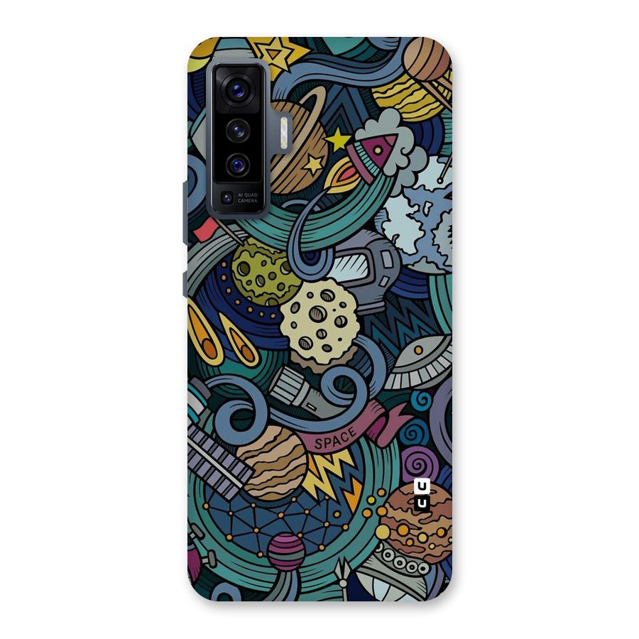 Space Pattern Blue Back Case for Vivo X50