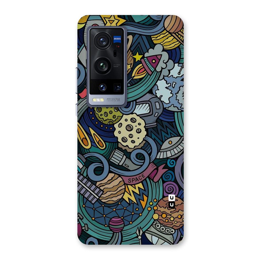 Space Pattern Blue Back Case for Vivo X60 Pro Plus