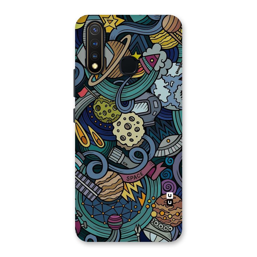 Space Pattern Blue Back Case for Vivo Y19